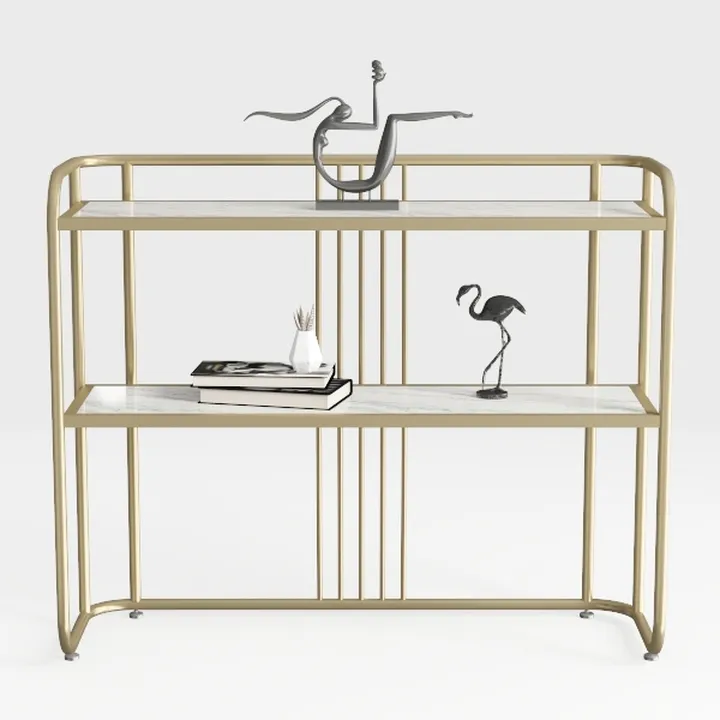 Ciel 24.02 in. W x 5.98 in. D Gold Metal Accent Sh