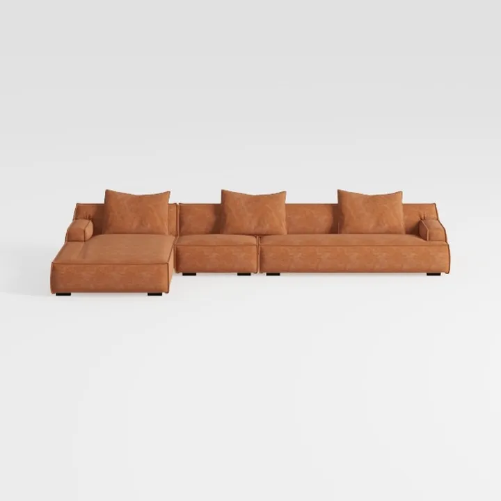 Modern 112" L Shaped Sectional Sofa Cloud Couch