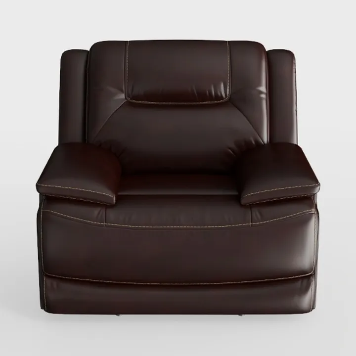 Modern Dark Brown Leather Recliner Armchair 3D Model