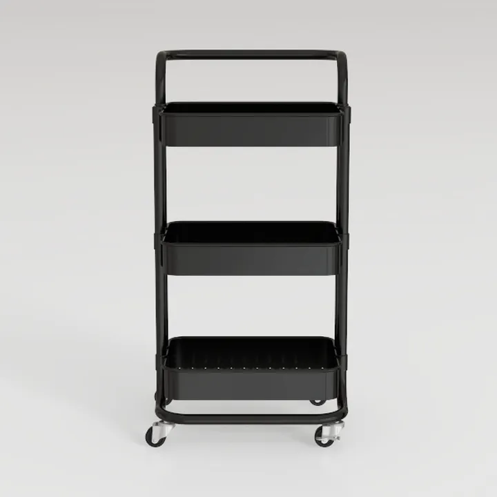 SPACEKEEPER Slim Rolling Storage Cart 4 Tier