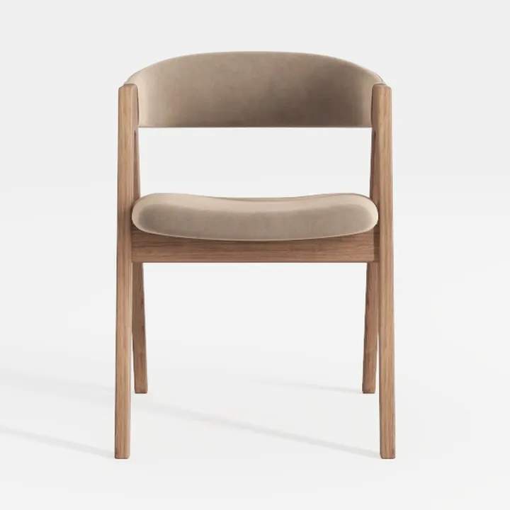 Wood Dining Chairs Set of 2, Mid Century Modern