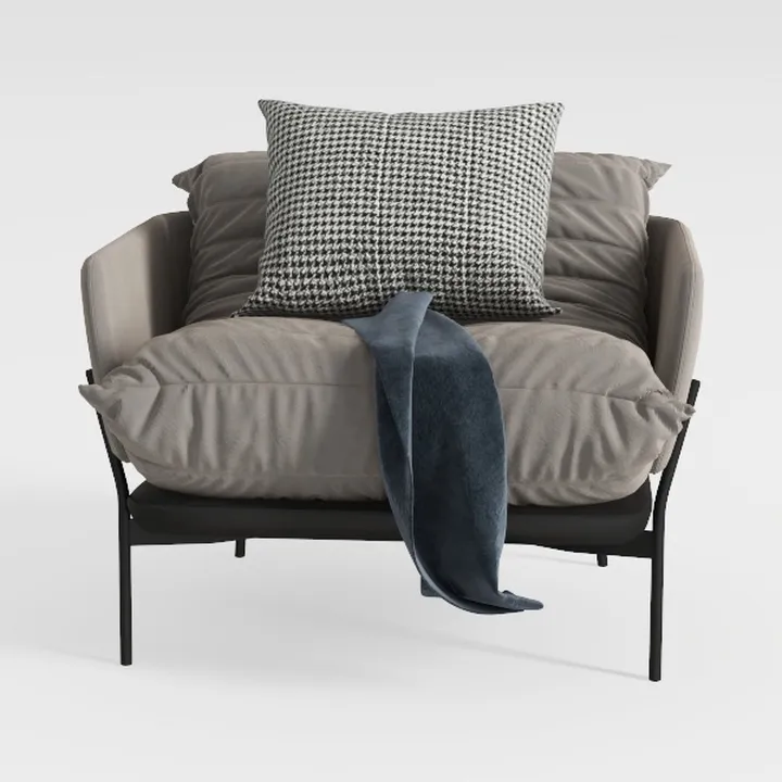 HollyHOME Modern Velvet Accent Chair, Upholstered