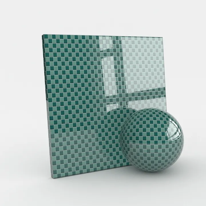 green plaid-Mosaic