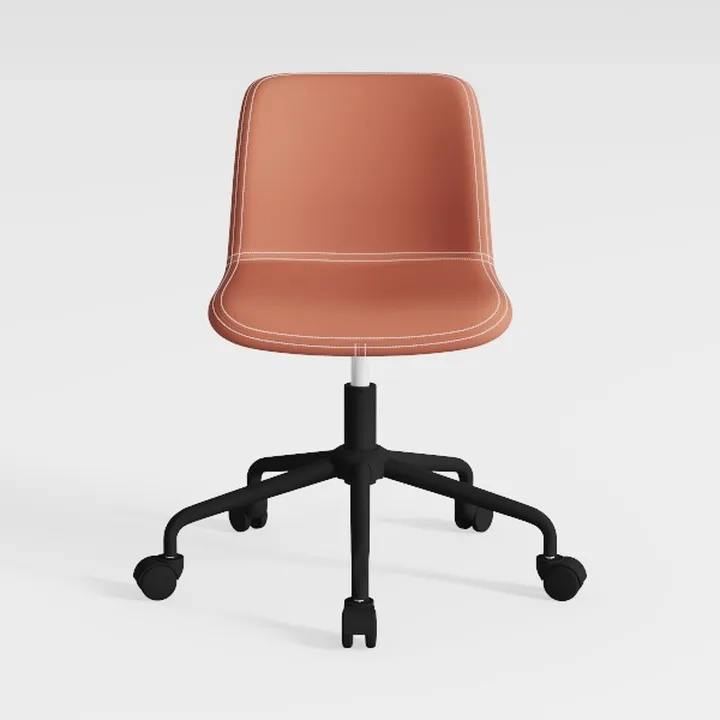 Minimalist Fabric Upholstered Office Rolling Chair 3D Model