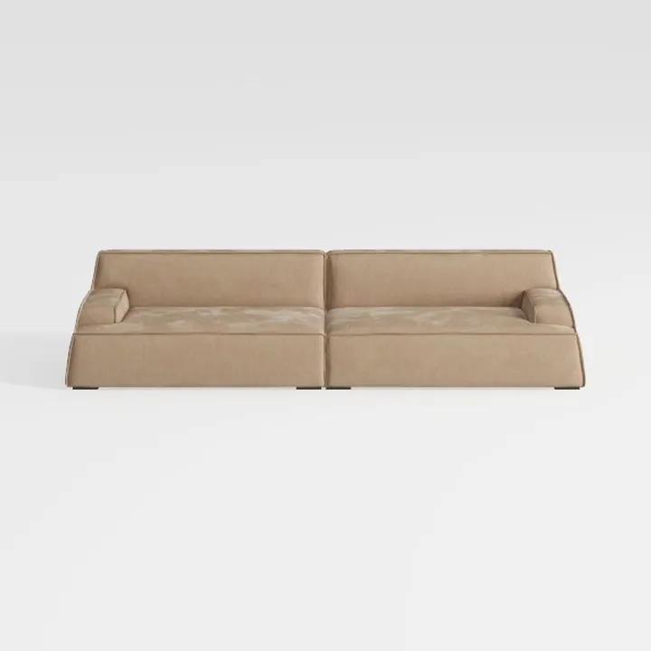 Minimalist Modern Fabric Oversized Sofa 3D Model