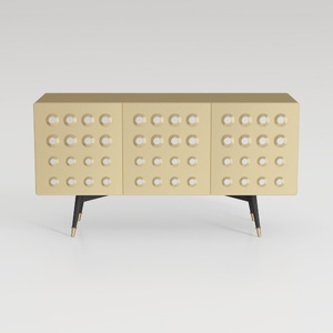 Putuo Decor Rustic Wood Buffet Cabinet Carved