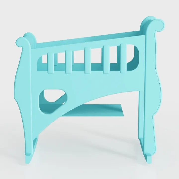 Minimalist Plastic Baby Cradle 3D Model