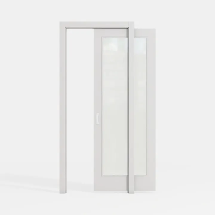 48" x 80" Paintable Sliding Closet Door, One Side