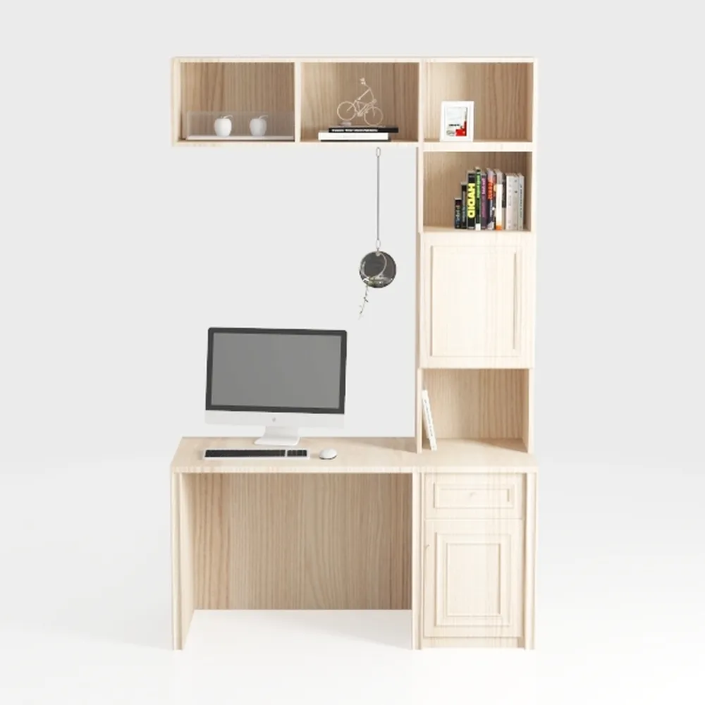 RIQUIPAI 39" Home Office Desk with Hutch, Bookshel