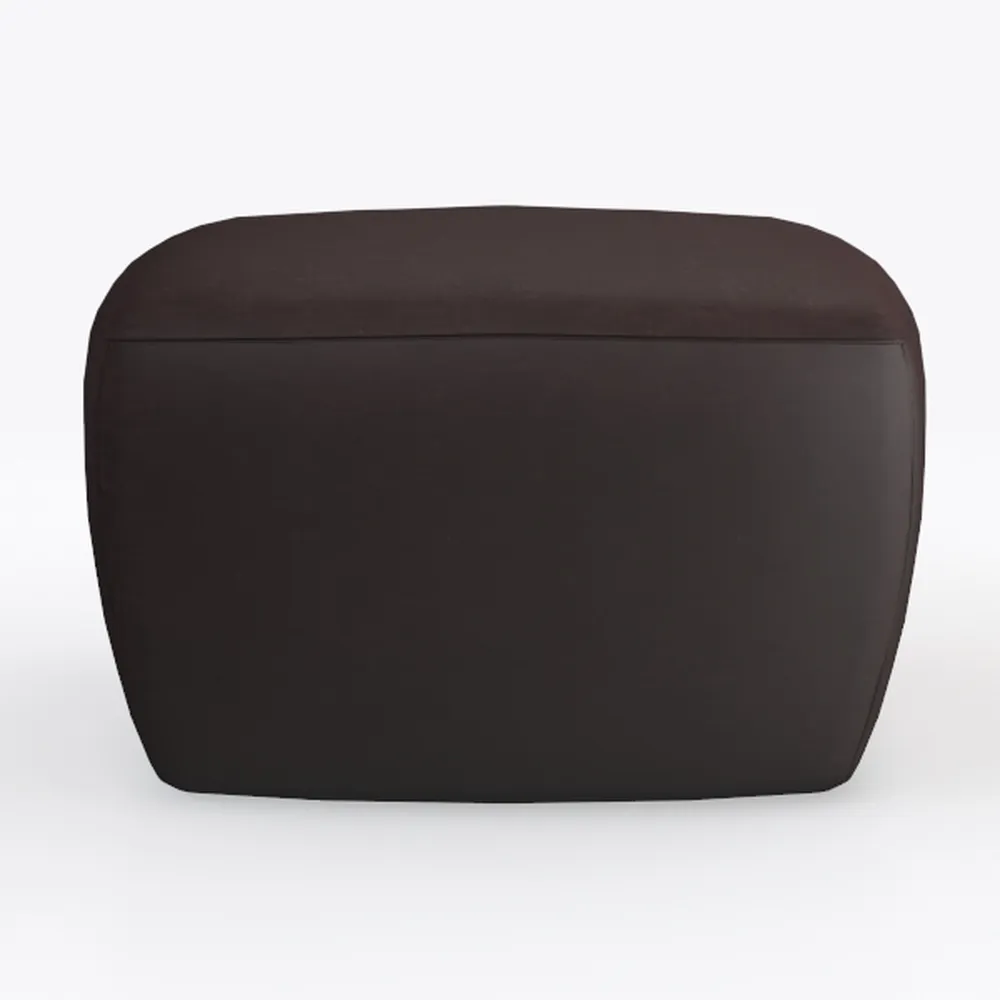 Fluffy Corduroy Upholstered Ottoman Footrest Stool