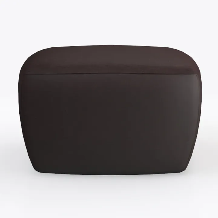 Fluffy Corduroy Upholstered Ottoman Footrest Stool