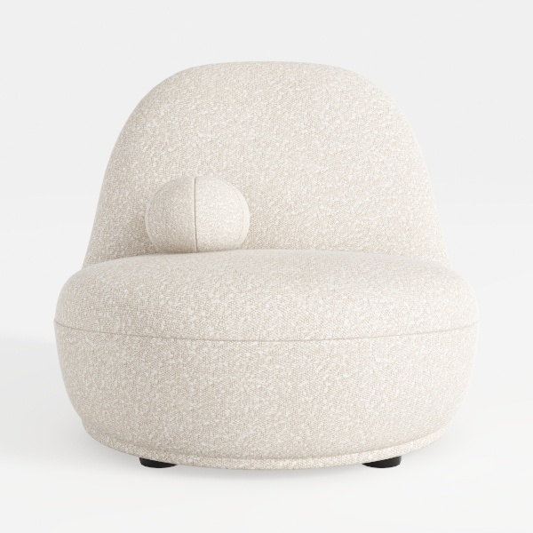 Swivel Barrel Chair, Upholstered Modern Round