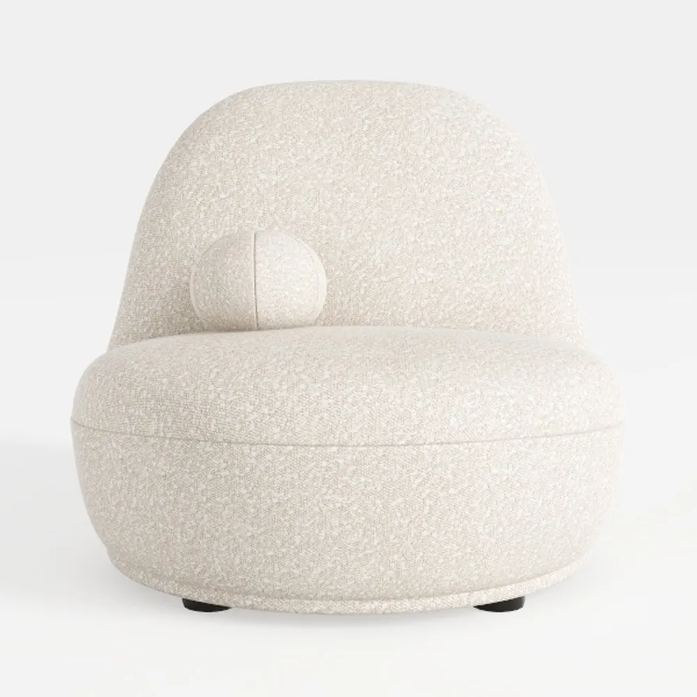 Swivel Barrel Chair, Upholstered Modern Round