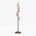 Solid Wood Cactus Coat Rack, Freestanding Coat Left 45 Degree View