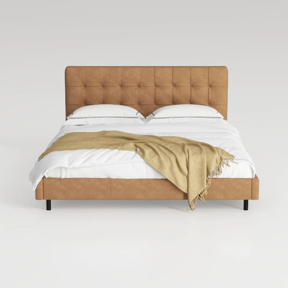 Furniture of America Roy Fabric Platform Bed with 