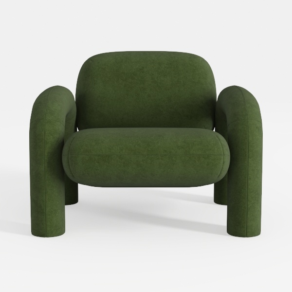 Chenille Accent Chair, 38.2" Oversized Armchair