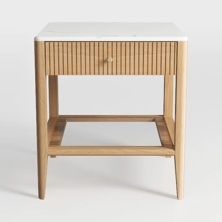 Night Stand Nordic Retro Solid Wood Bedside Table