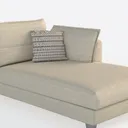 Miscoos Chenille Oversized Chair with Ottoman - 39 Right 45 Degree View