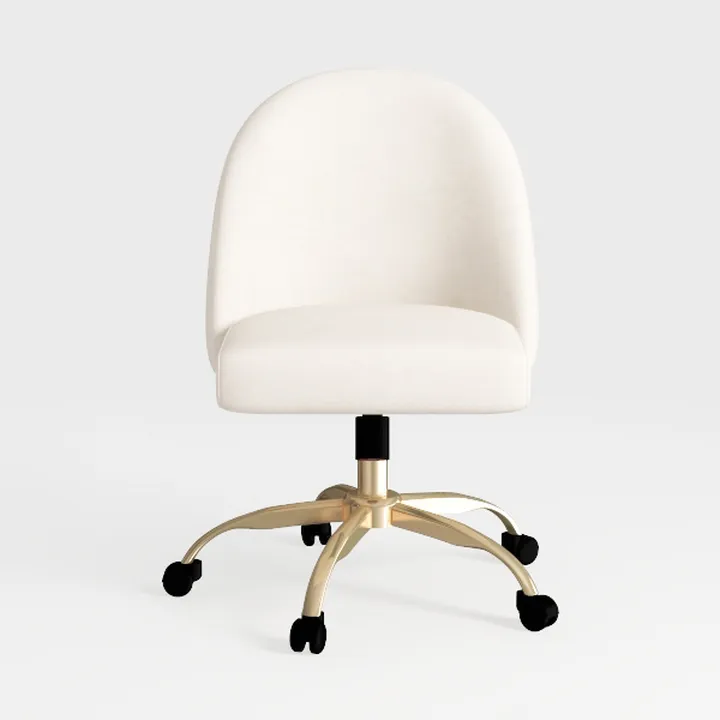 VECELO PU Leather Mid-Back Armless Vanity Chair