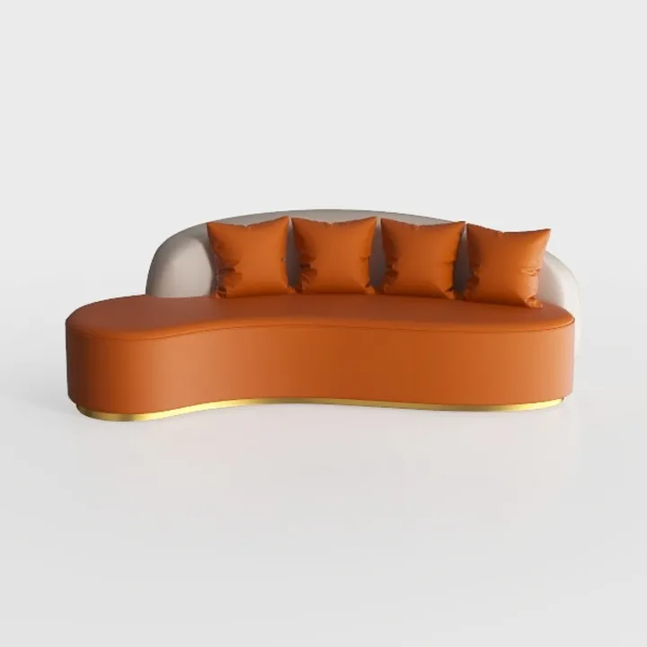 Curved Couch Sets - Solid Wood Sectional Sofa Set