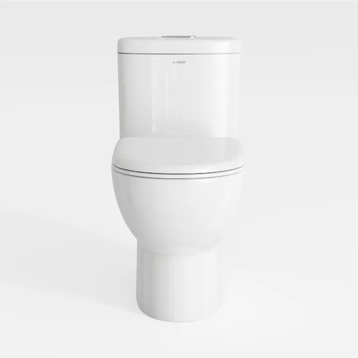 Minimalist White Ceramic One Piece Toilet 3D Model