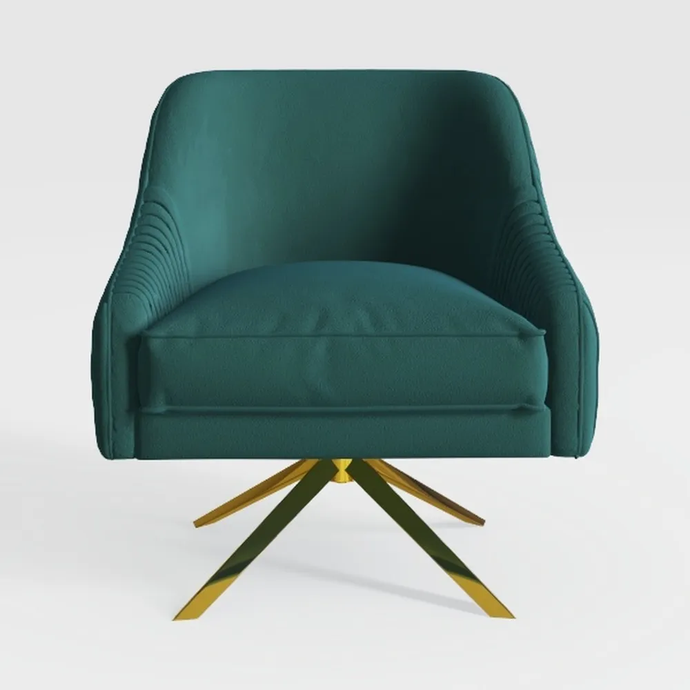 LVTFCO 360° Swivel Office Chair, Velvet Computer