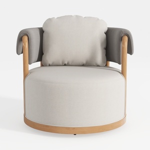 Tov Furniture Judy Light Brown Boucle Swivel Chair