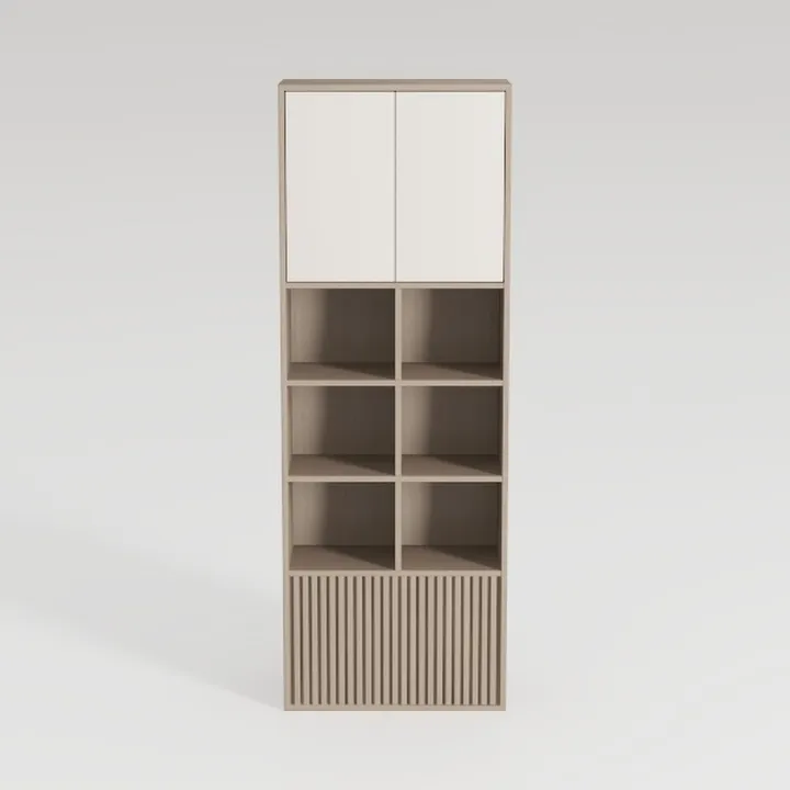 72" Tall Book Shelve Bookcases with Doors, Floor