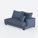 85’’ Modular Sectional Sofa, L Shaped 3-Seater
 Left 45 Degree View