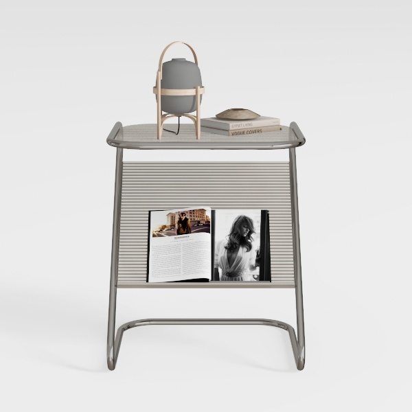 COSIEST Vintage Nightstand, MDF 2-Tier Bedside