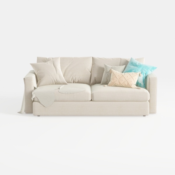 Oversized Modular Sectional Fabric Sofa Set, Large