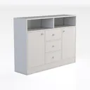 Timy 44.5" Toy Storage Organizer with 2 Drawers Right 45 Degree View