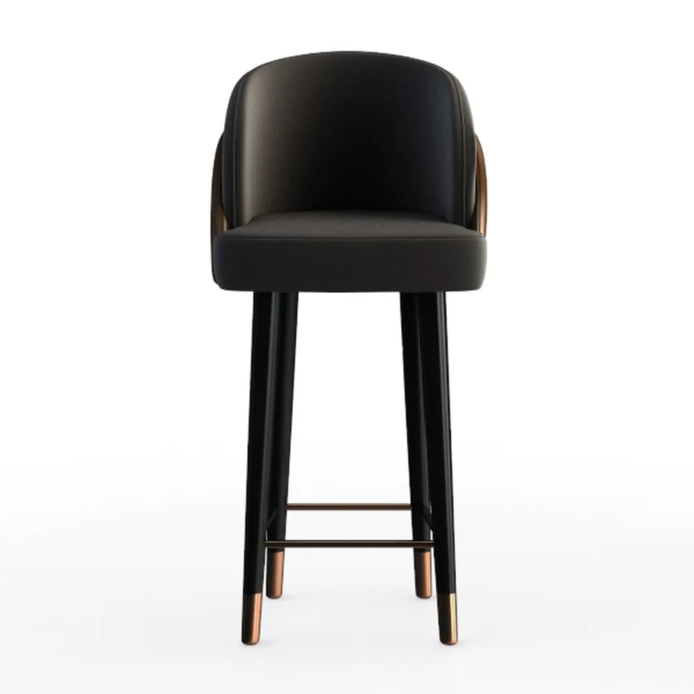 Holguin 23.62 in. Grey Wood Counter Height Bar Sto