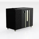 Ball & Cast Modern Vertical Wave-Pattern Sideboard Right 45 Degree View