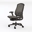 AFO Home Office Chair Mid Ergonomic Lumbar Support Left 45 Degree View