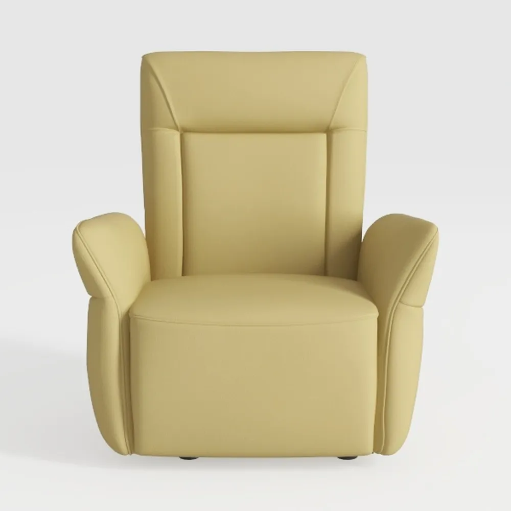 Electric Stand up Recliner Chair Cream Real Leathe