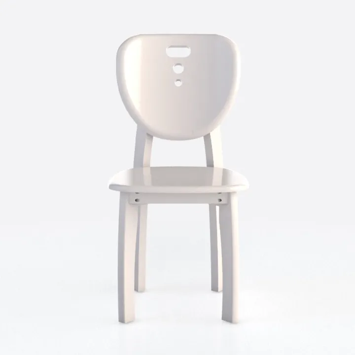 Bridgeport White with Slatted Backrest Plastic Ind