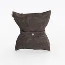 Vintage Damask Fabric Decorative Throw Pillow 3D Model Right 45 Degree View