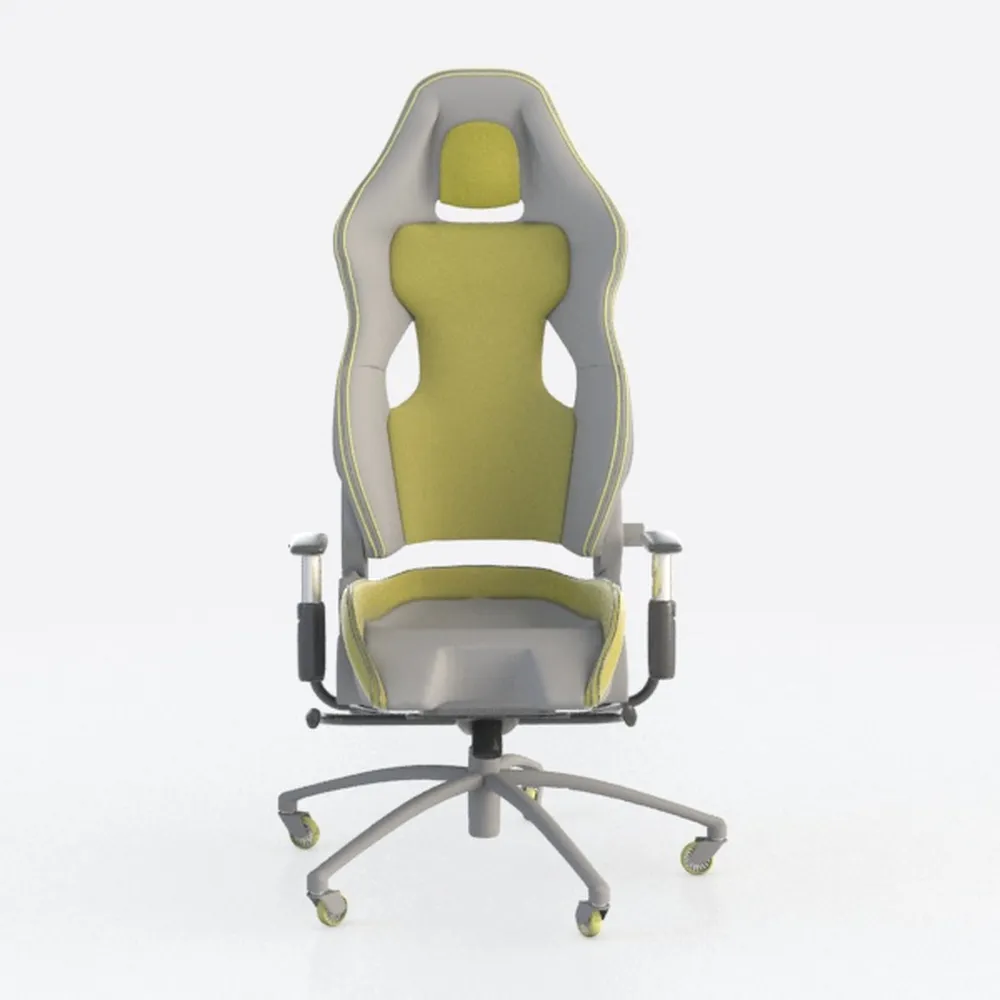 Ferghana Velvet Fabric Gaming Chair, High Back