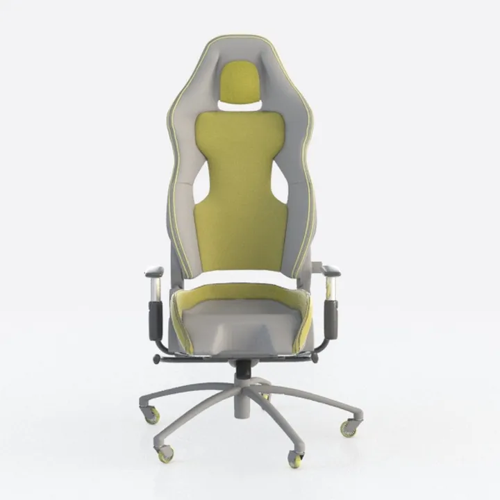 Ferghana Velvet Fabric Gaming Chair, High Back
