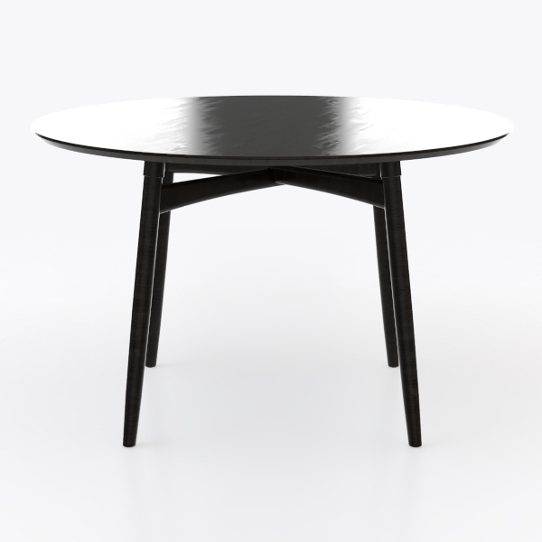 Dining Table Oak and Black 31.7&quot;x31.7&quot;x28.7&quot; MDF,K