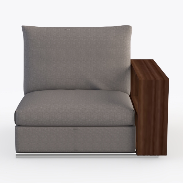 SIMPLIHOME Rex Right-Arm Sofa Module in 100% Recyc