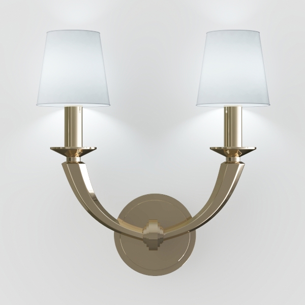 2 Light Bathroom Vanity Light, Brushed Gold Double