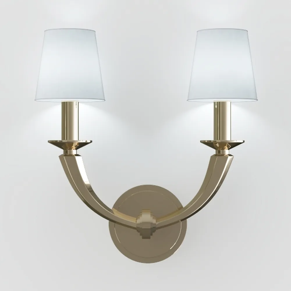 2 Light Bathroom Vanity Light, Brushed Gold Double