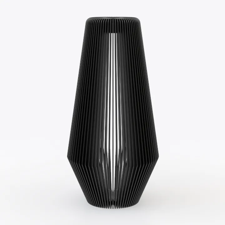 Black Ceramic Vase for Flowers, 6 Inch Flower