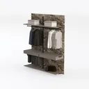 ChooChoo Shoe Storage Cabinet with 2 Flip Drawers, Left 45 Degree View