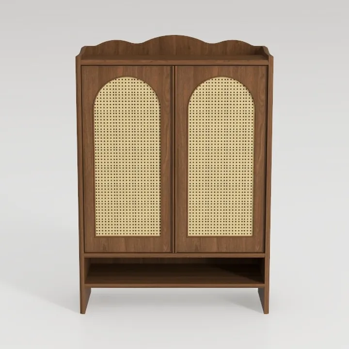 Shoe Cabinet Storage for Entryway, Natural Rattan