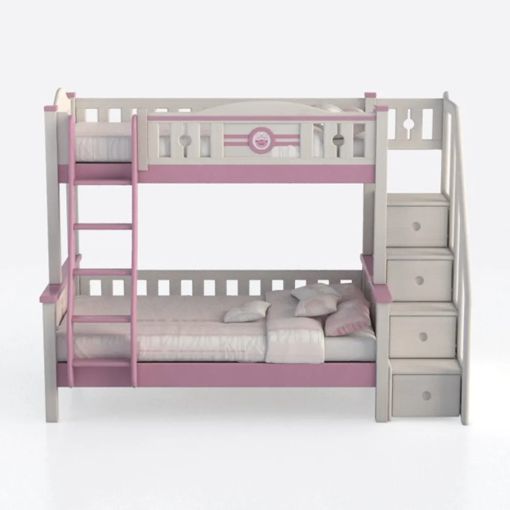 Pemberly Row Contemporary Twin Over Twin Metal Bun