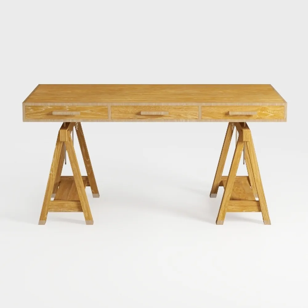 Martha Stewart Rhett Home Office Desk with 3 Drawe