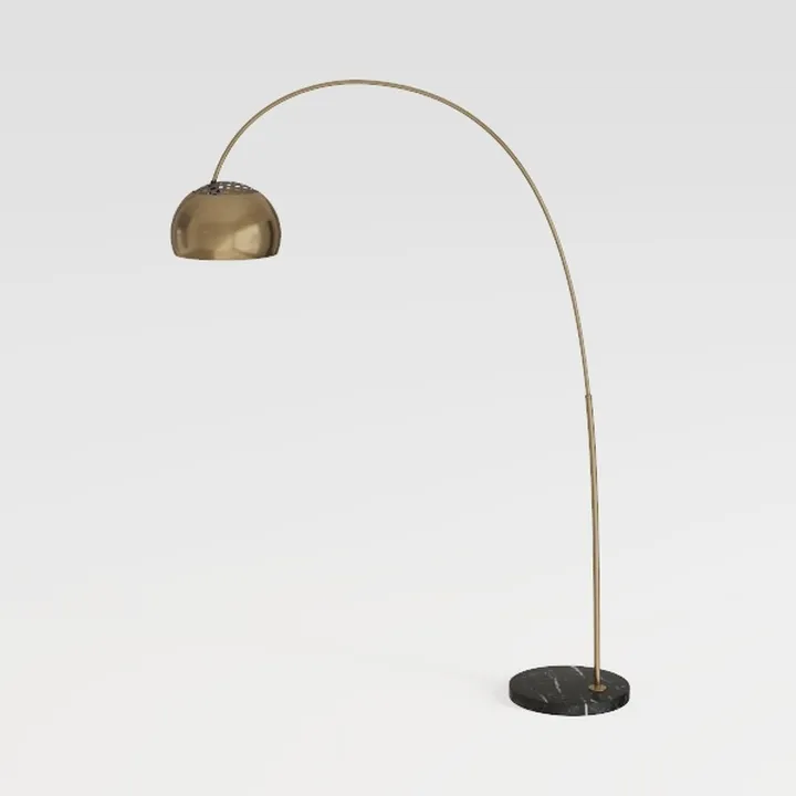 Gold Arc Floor Lamp for Living Room, Floor Lamp